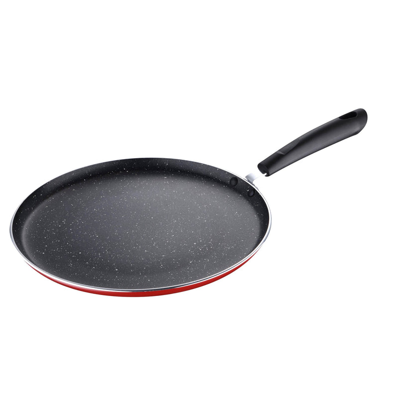 BERGNER BELLINI PRESS ALUMINIUM NON-STICK TAWA WITH INDUCTION BOTTOM 28 CM, RED COLOR