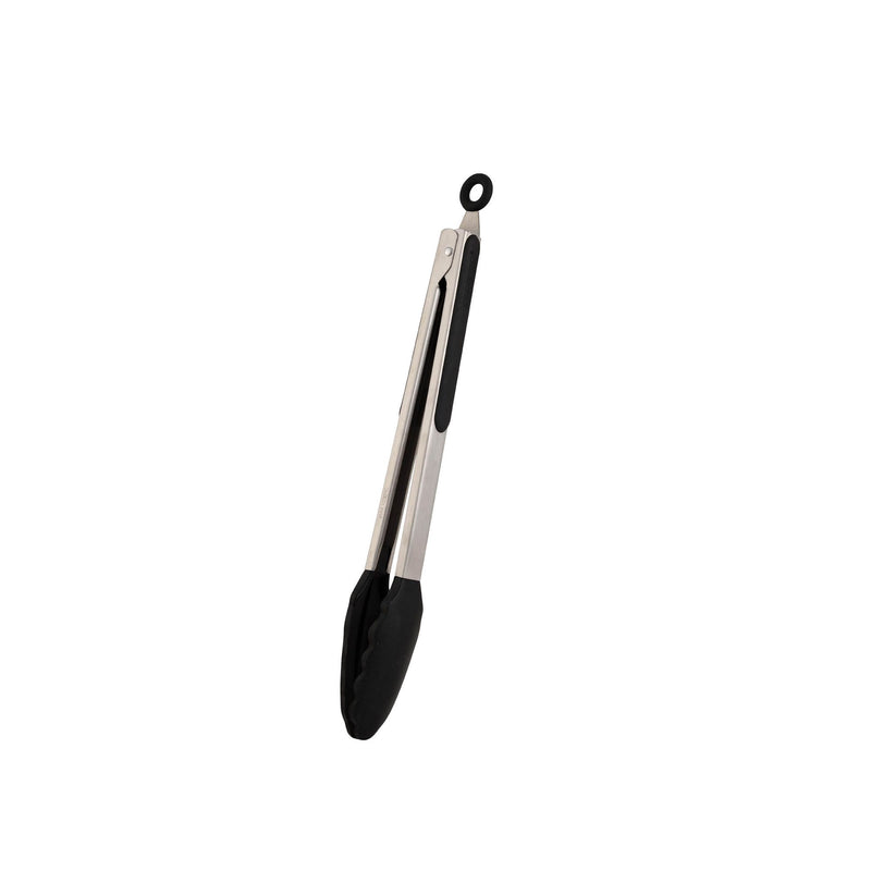 BERGNER GIZMO STAINLESS STEEL KITCHEN TONG 30.5 CM, BLACK/SILVER COLOR