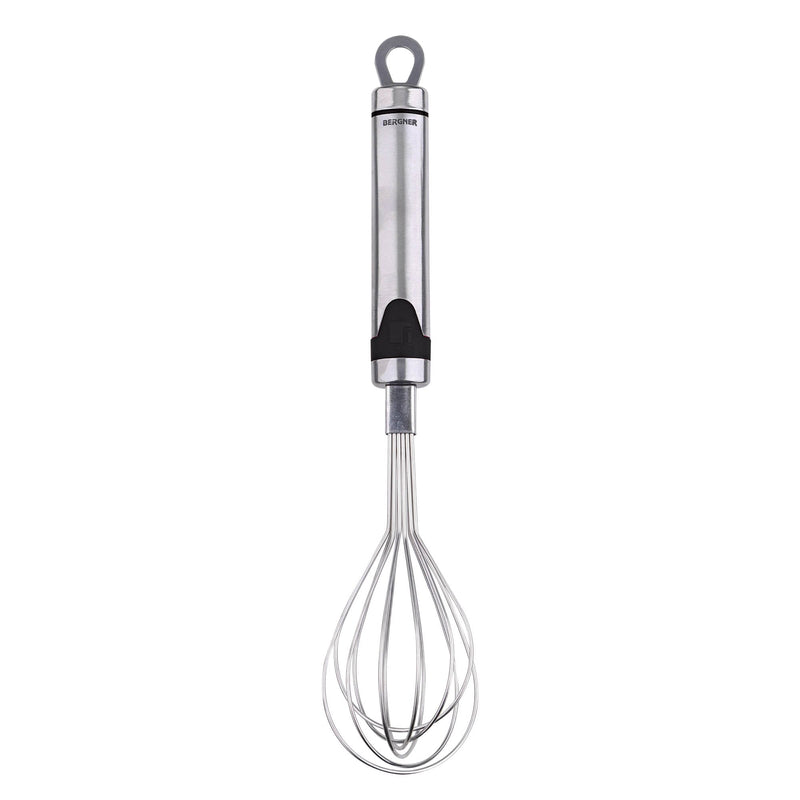 BERGNER GIZMO STAINLESS STEEL EGG BEATER 25 CM, BLACK/SILVER COLOR