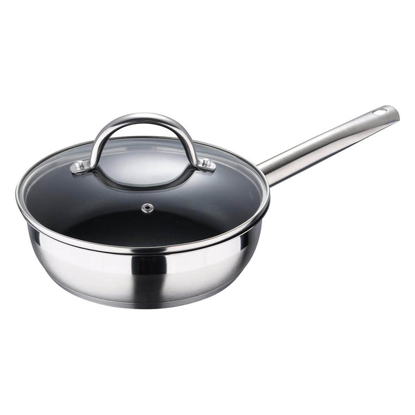 BERGNER GOURMET STAINLESS STEEL INDUCTION BOTTOM NON-STICK FRYPAN WITH LID 20 CM