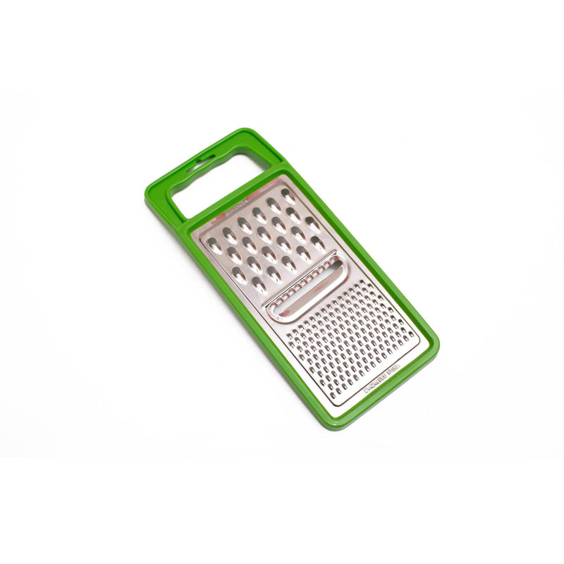 BERGNER CULINAR STAINLESS STEEL FLAT GRATER, GREEN COLOUR