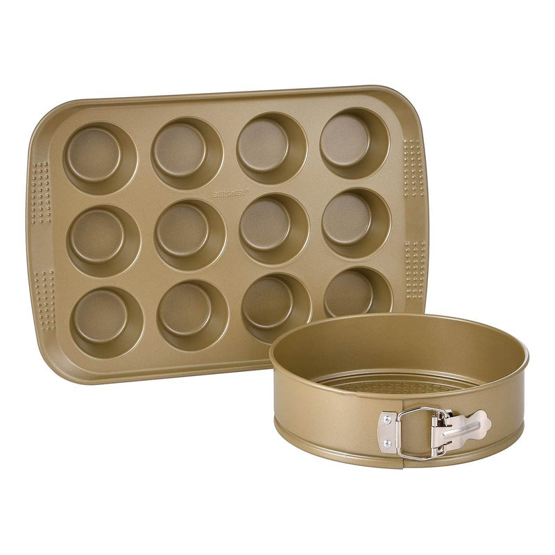 BERGNER BAKERIGHT PRO 2-PIECE CARBON STEEL BAKEWARE SET, TAN COLOR