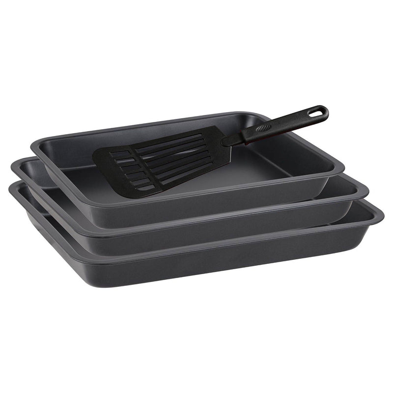 BERGNER ORION 4 PIECE CARBON STEEL BAKEWARE SET, BLACK COLOR