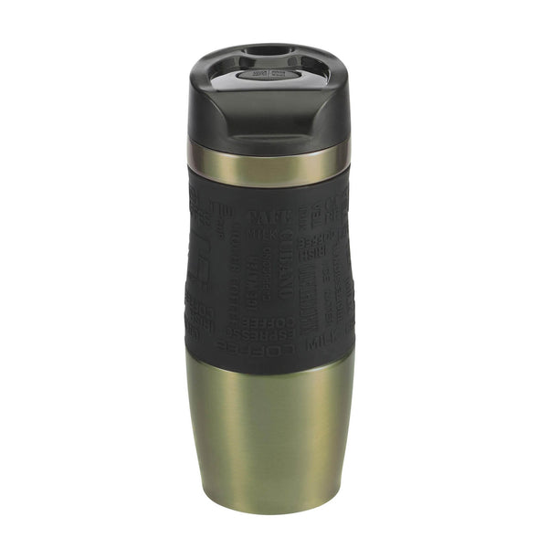 BERGNER NEON CLASSIC STAINLESS STEEL VACUUM TRAVEL MUG 360 ML, GREEN COLOR