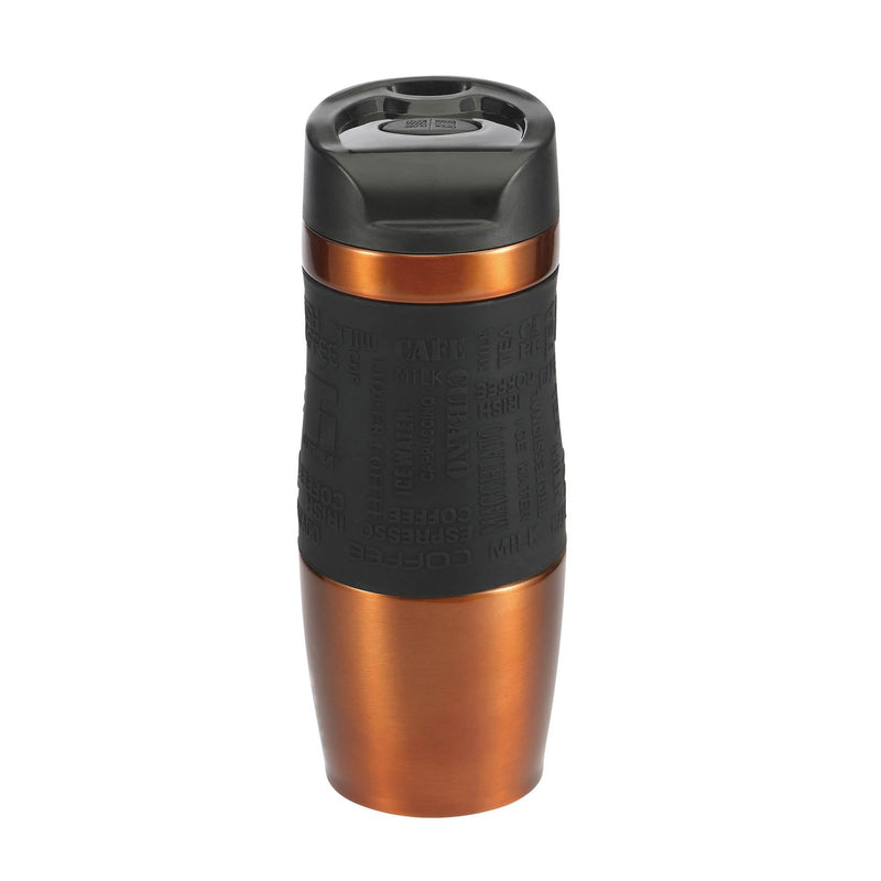 BERGNER NEON CLASSIC STAINLESS STEEL VACUUM TRAVEL MUG 360 ML, ORANGE COLOR