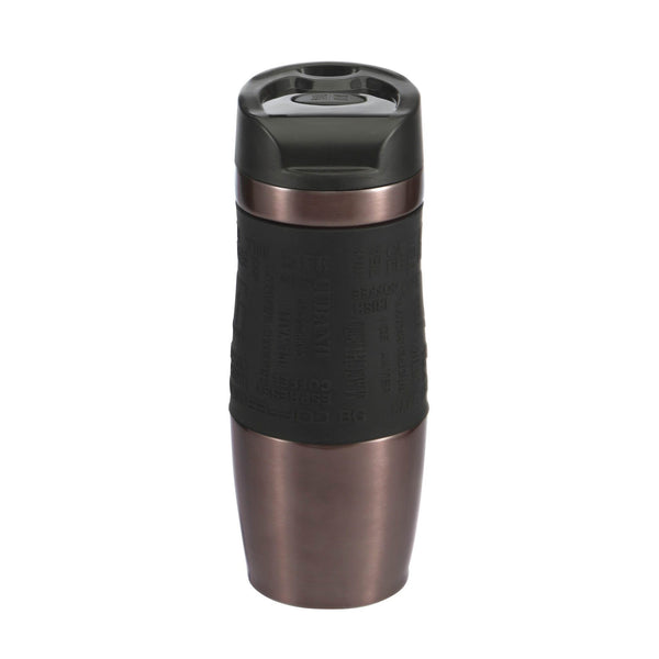 BERGNER NEON CLASSIC STAINLESS STEEL VACUUM TRAVEL MUG 360 ML, COFFEE BROWN COLOR