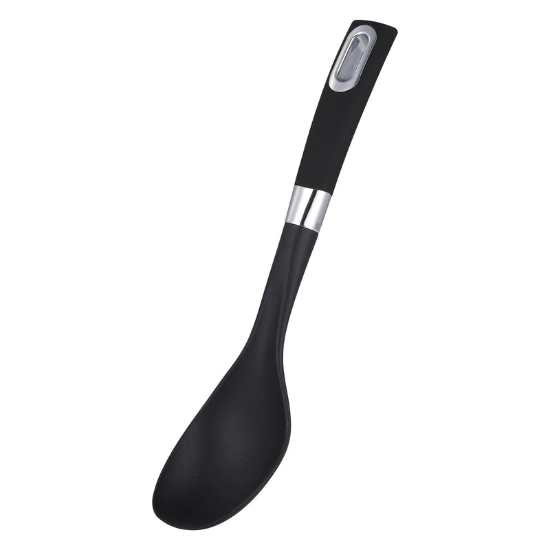 BERGNER ERGO NYLON COOKING SPOON 32.5 CM, BLACK COLOR