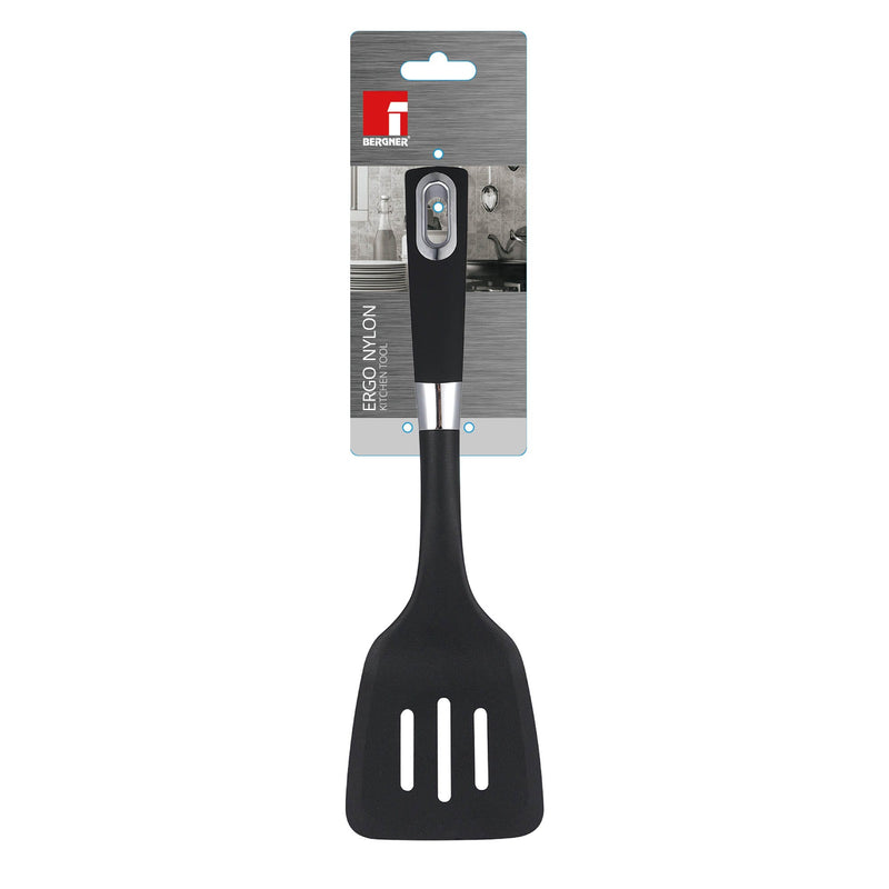 BERGNER ERGO NYLON SLOTTED TURNER 33.5 CM, BLACK COLOR