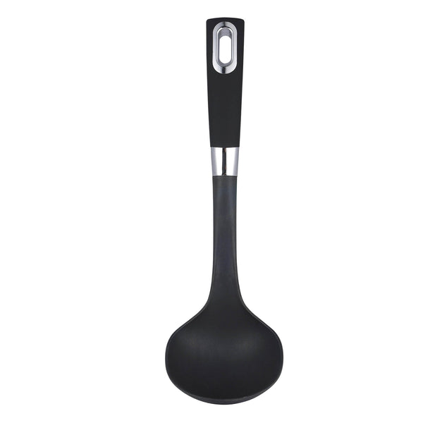 BERGNER ERGO NYLON LADLE 31.7X9.5 CM, BLACK COLOR