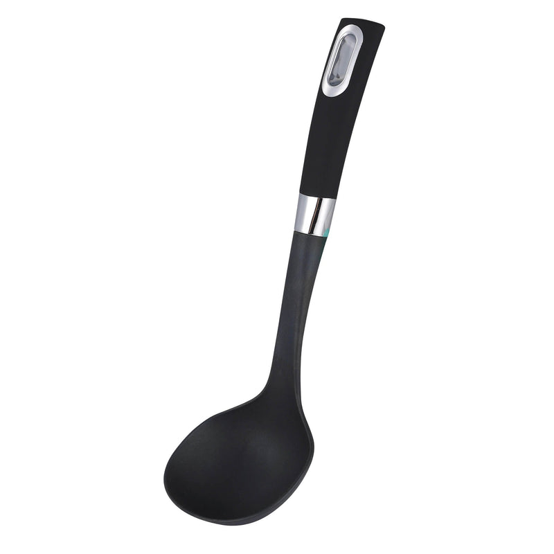 BERGNER ERGO NYLON LADLE 31.7X9.5 CM, BLACK COLOR