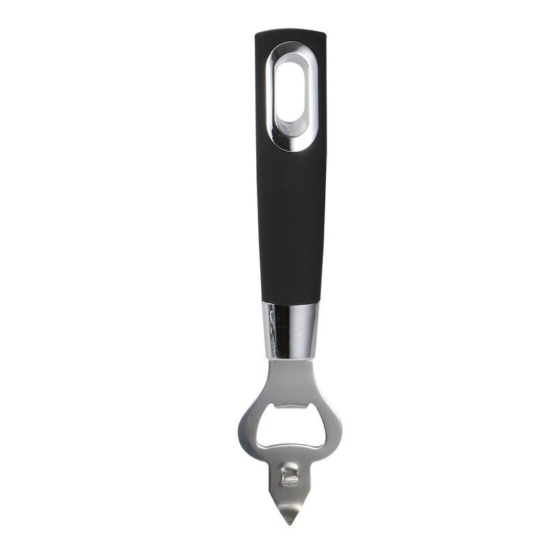 BERGNER ERGO STAINLESS STEEL BOTTLE OPENER 20X4.5 CM, BLACK/SILVER COLOR