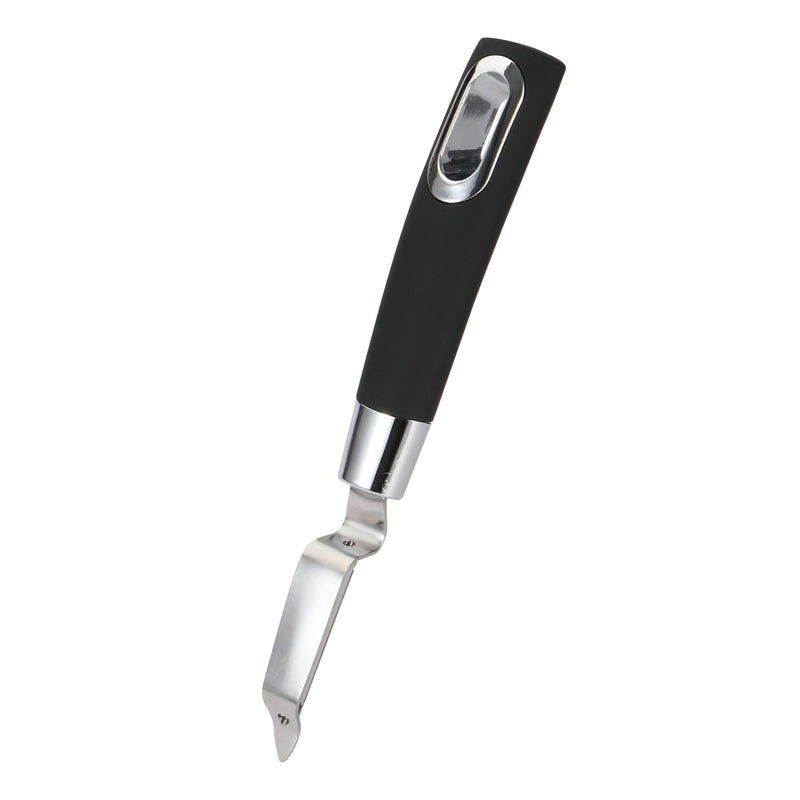 BERGNER ERGO STAINLESS STEEL PEELER 21.3X2.8 CM, BLACK/SILVER COLOR