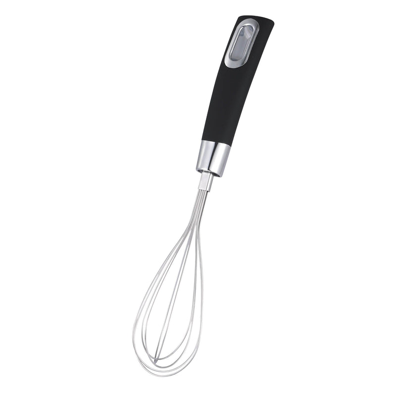 BERGNER ERGO STAINLESS STEEL EGG WHISK 28.5X6 CM, BLACK/SILVER COLOR