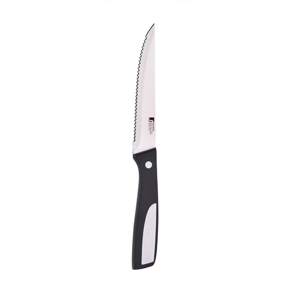 BERGNER RESA STAINLESS STEEL STEAK KNIFE 11.5 CM, BLACK/SILVER COLOR