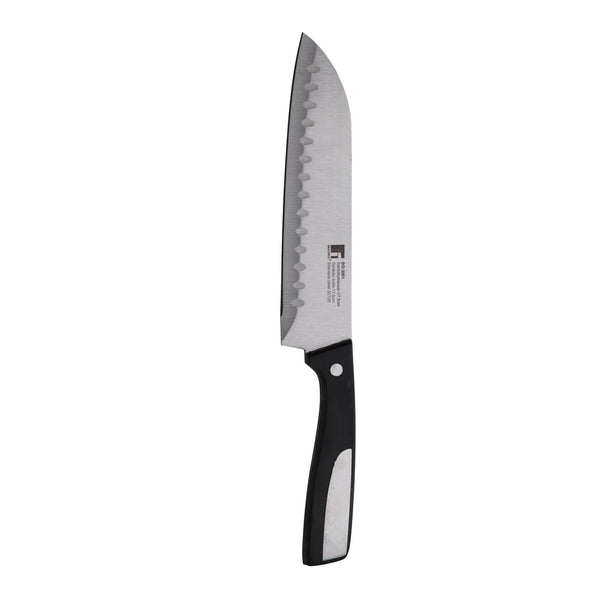 BERGNER RESA STAINLESS STEEL SANTOKU KNIFE 17.5 CM, BLACK/SILVER COLOR