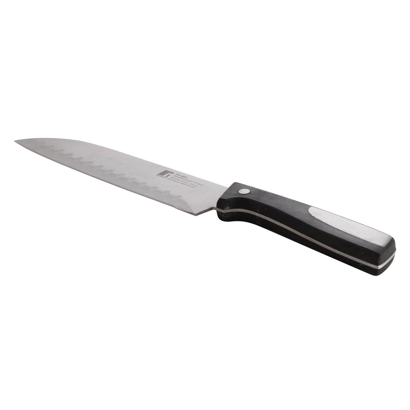 BERGNER RESA STAINLESS STEEL SANTOKU KNIFE 17.5 CM, BLACK/SILVER COLOR