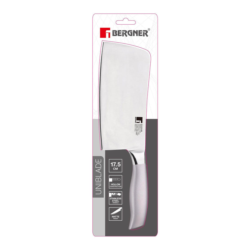 BERGNER UNIBLADE STAINLESS STEEL CHOPPER KNIFE 17.5 CM, SILVER COLOR