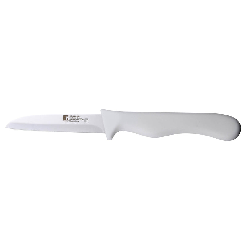 BERGNER 6 PIECE STAINLESS STEEL FRUIT KNIFE SET, WHITE COLOR