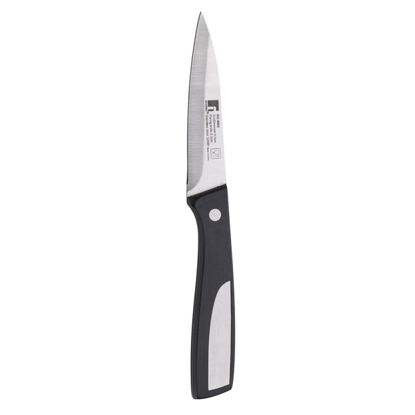 BERGNER RESA STAINLESS STEEL PARING KNIFE 9 CM, BLACK/SILVER COLOR