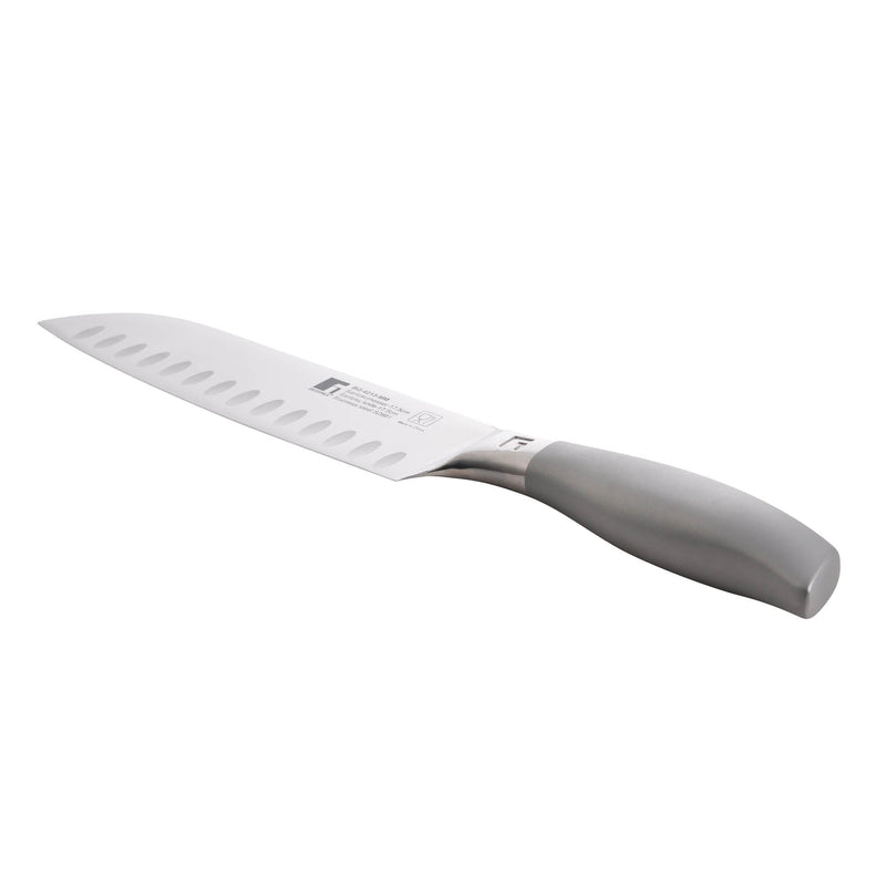 BERGNER UNIBLADE STAINLESS STEEL SANTOKU KNIFE 17.5 CM, SILVER COLOR