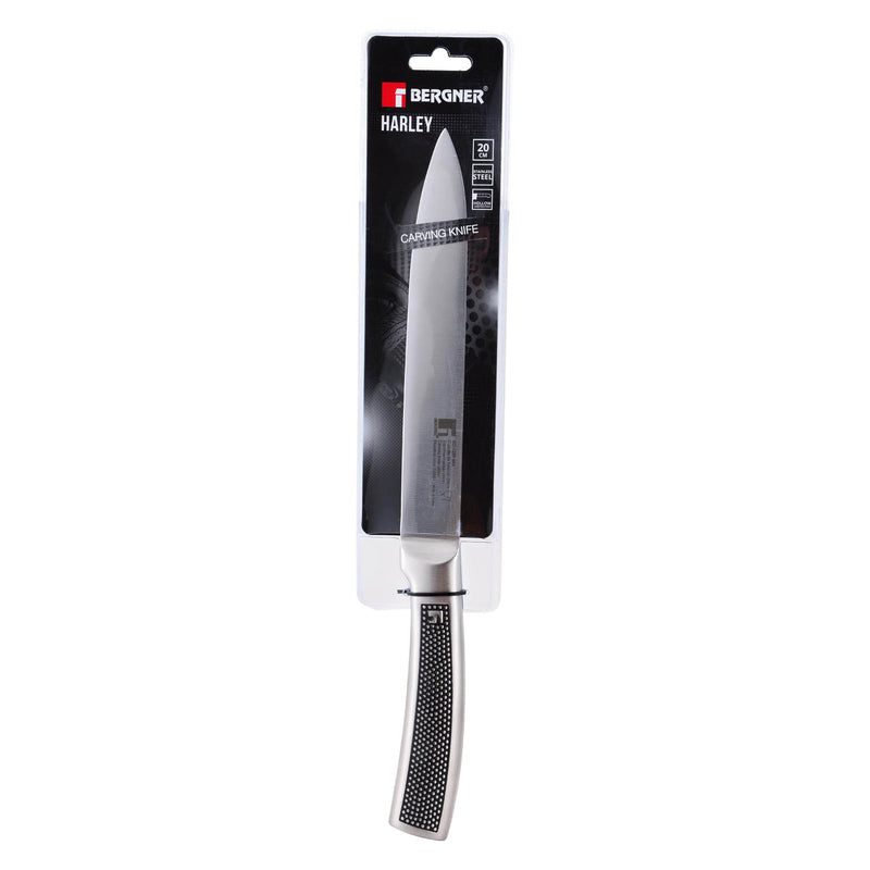 BERGNER HARLEY MATT FINISH STAINLESS STEEL CARVING KNIFE 20 CM