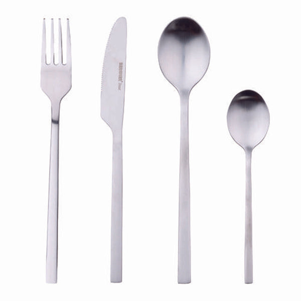 BERGNER PAU 24 PIECE STAINLESS STEEL CUTLERY SET, SILVER COLOR