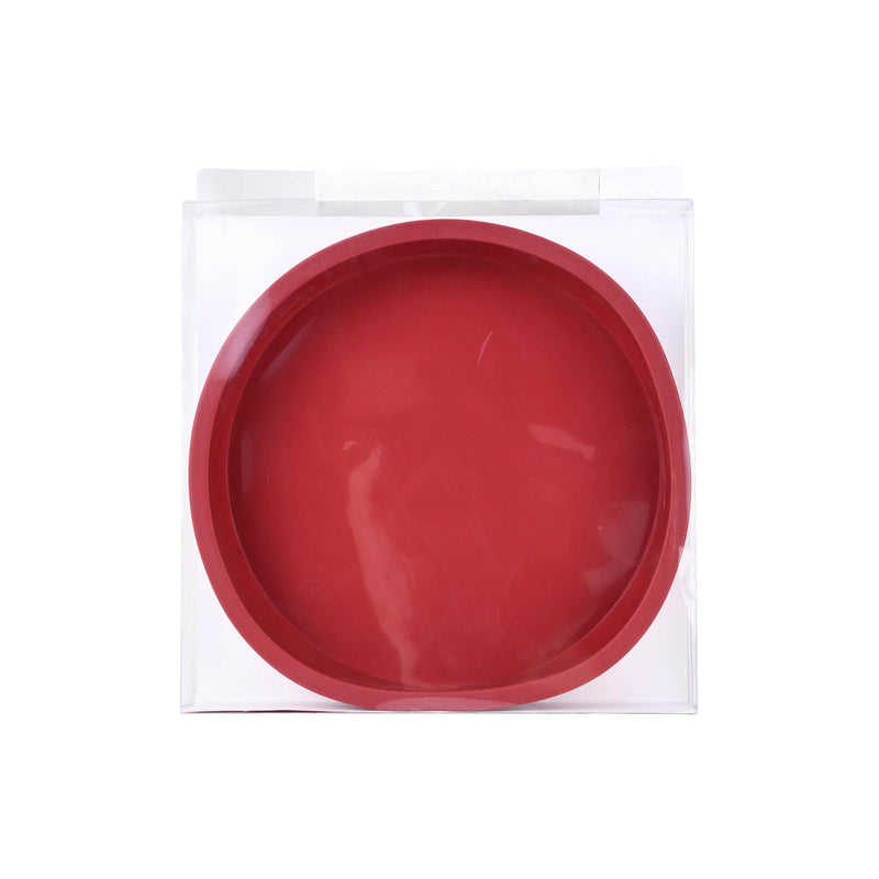 BERGNER BAKE A WISH SILICONE CAKE MOLD ROUND 25.5x4 CM, RED COLOR