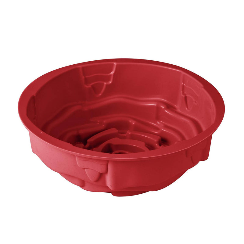 BERGNER BAKE A WISH SILICONE CAKE MOLD 24 CM, RED COLOR