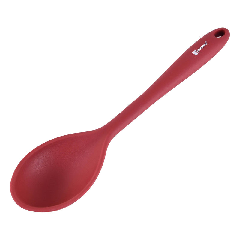 BERGNER BAKE A WISH SILICONE SPATULA SPOON 27.5 CM, RED COLOR