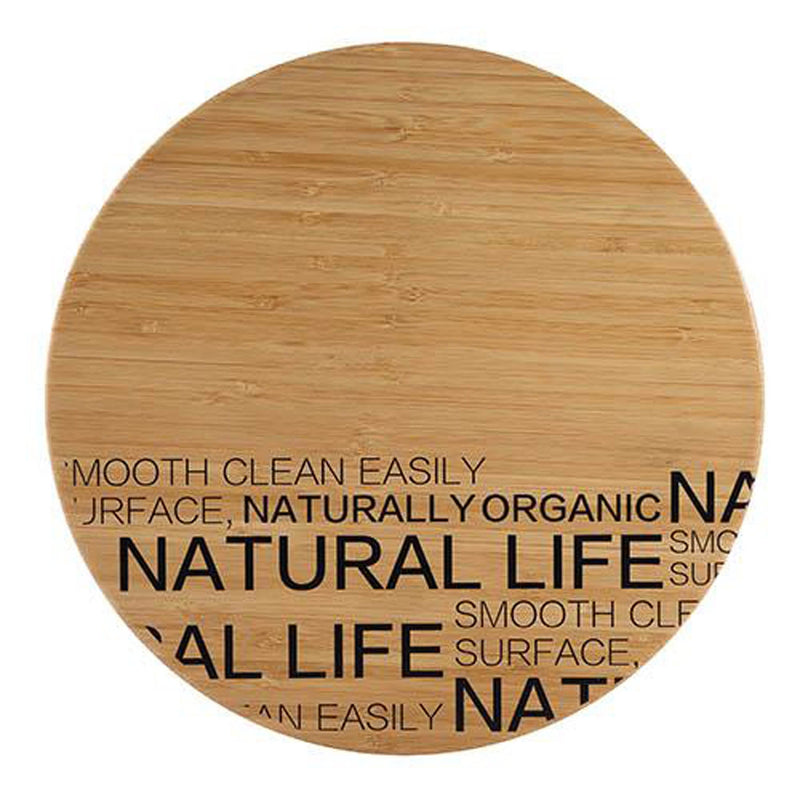 BERGNER NATURAL ROUND BAMBOO CUTTING BOARD 30 CM, BROWN COLOR