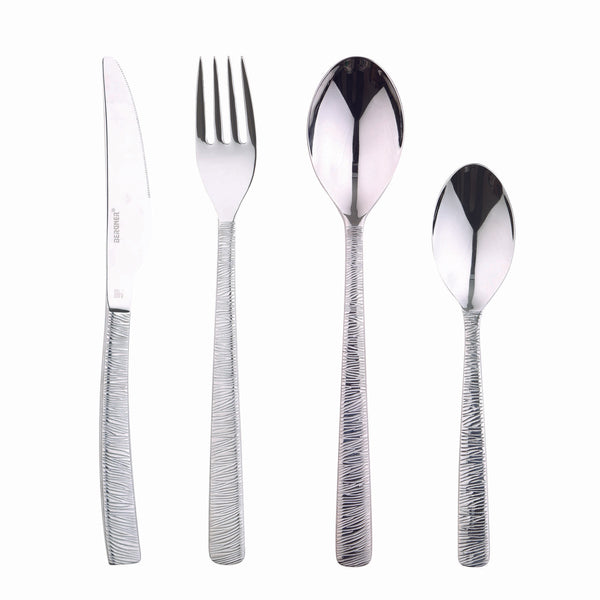 BERGNER LYONE 24 PIECE STAINLESS STEEL CUTLERY SET, STAINLESS STEEL COLOR