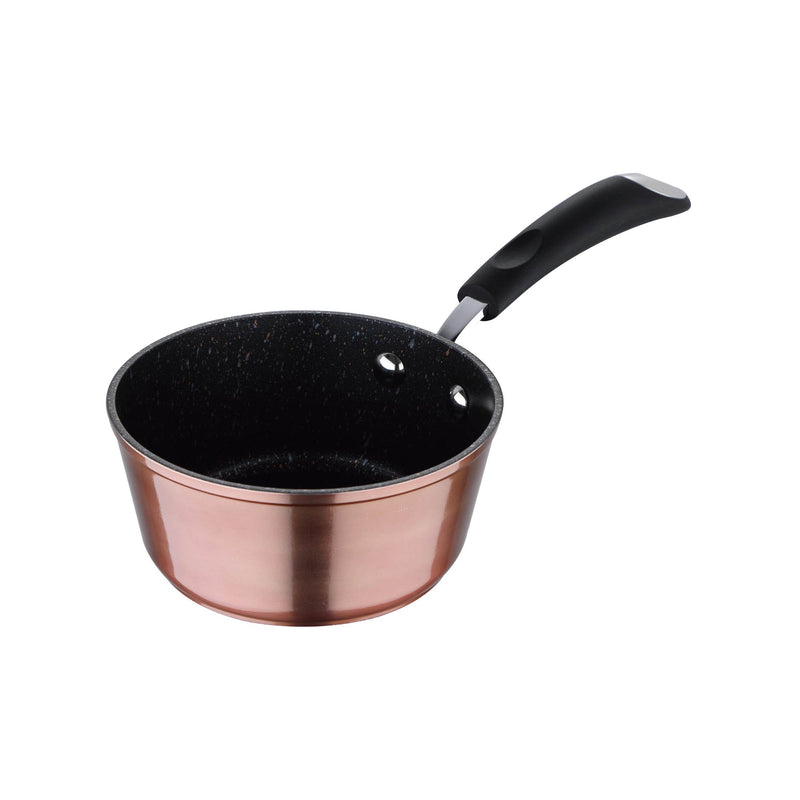 BERGNER PANDORA FORGED ALUMINUM INDUCTION BOTTOM NON-STICK SAUCE PAN 16X7.5 CM, COPPER COLOR