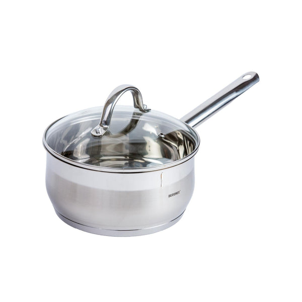 BERGNER GOURMET STAINLESS STEEL INDUCTION BOTTOM SAUCEPAN WITH LID 20 CM/2.1 LITER