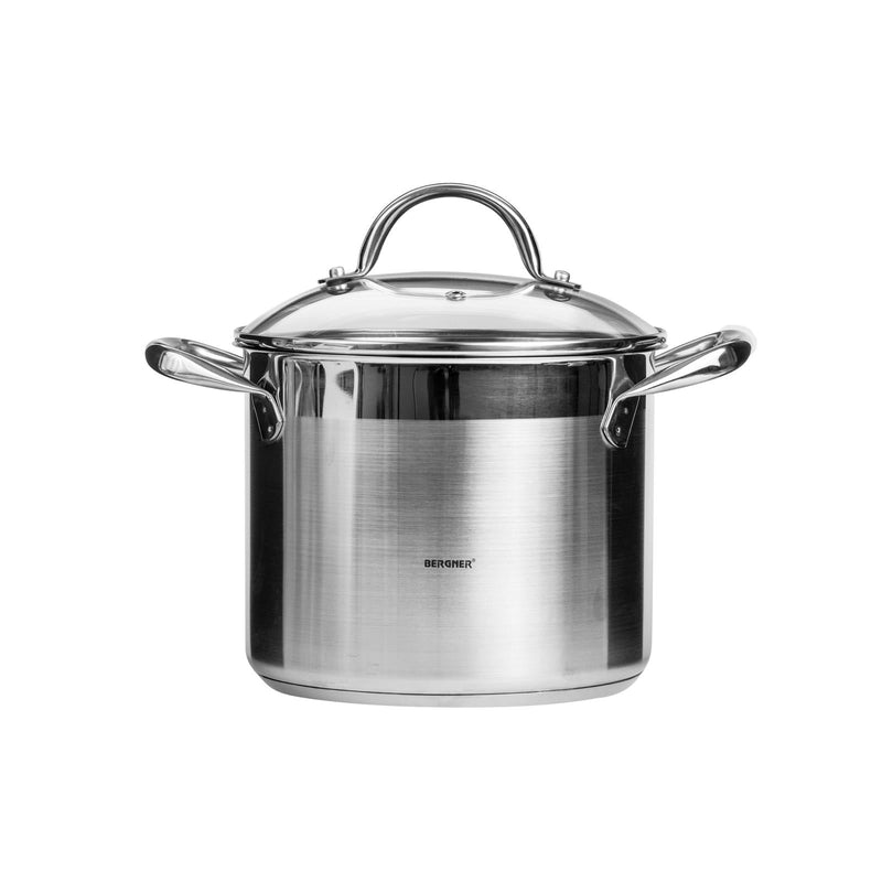 BERGNER GOURMET STAINLESS STEEL INDUCTION BOTTOM STOCKPOT WITH LID 20 CM/ 5.2 LITER