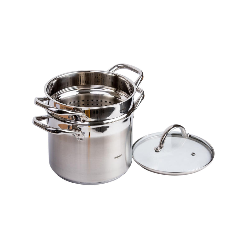 BERGNER GOURMET STAINLESS STEEL INDUCTION BOTTOM SPAGHETTI POT WITH LID 20 CM