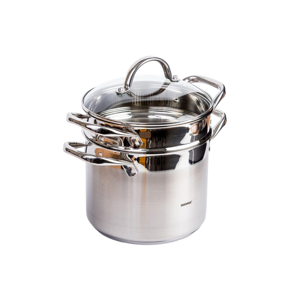 BERGNER GOURMET STAINLESS STEEL INDUCTION BOTTOM SPAGHETTI POT WITH LID 20 CM