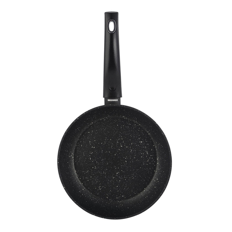 BERGNER ORION FORGED ALUMINUM INDUCTION BOTTOM NON-STICK FRYPAN 24X4.7 CM, BLACK COLOR