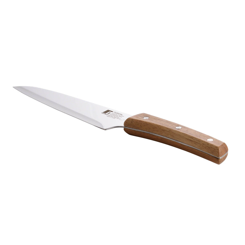 BERGNER NATURE STAINLESS STEEL CHEF KNIFE 20 CM WITH WOODEN HANDLE, BROWN/SILVER COLOR