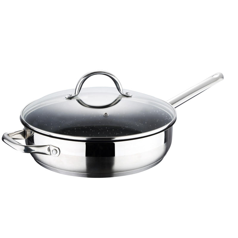 BERGNER GOURMET STAINLESS STEEL INDUCTION BOTTOM NON-STICK FRYPAN WITH LID 28 CM