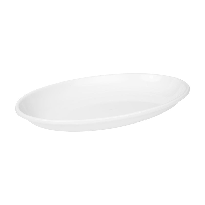 VERONA EFAY MELAMINE OVAL PLATTER PLATE 40 CM, WHITE COLOR