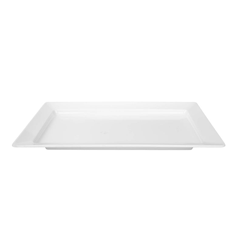 VERONA MELAMINE RECTANGLE PLATTER 55 CM, WHITE COLOR