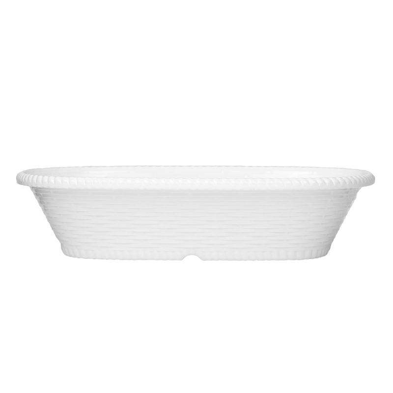 VERONA MELAMINE OVAL BASKET 28 CM, WHITE COLOR