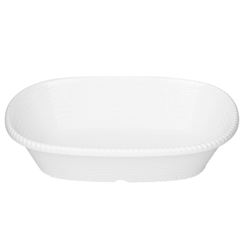 VERONA MELAMINE OVAL BASKET 28 CM, WHITE COLOR