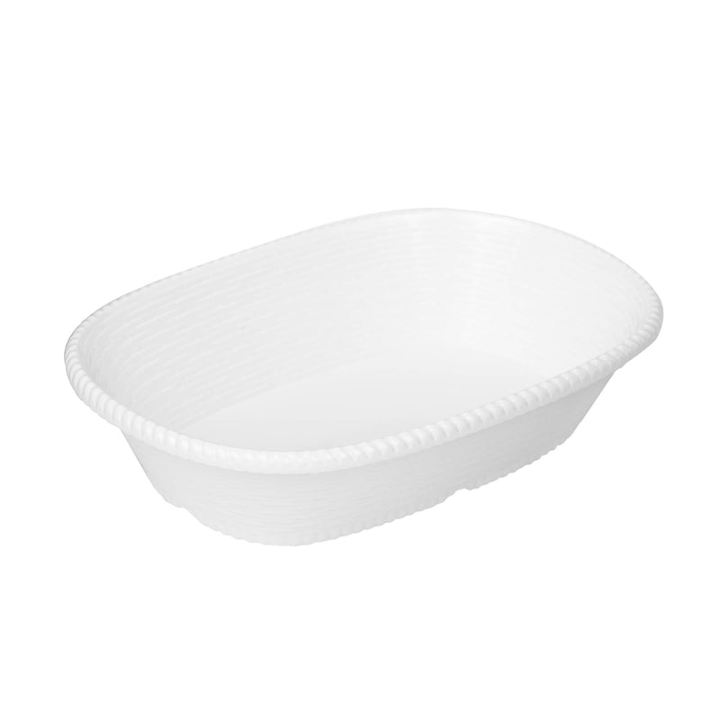 VERONA MELAMINE OVAL BASKET 28 CM, WHITE COLOR