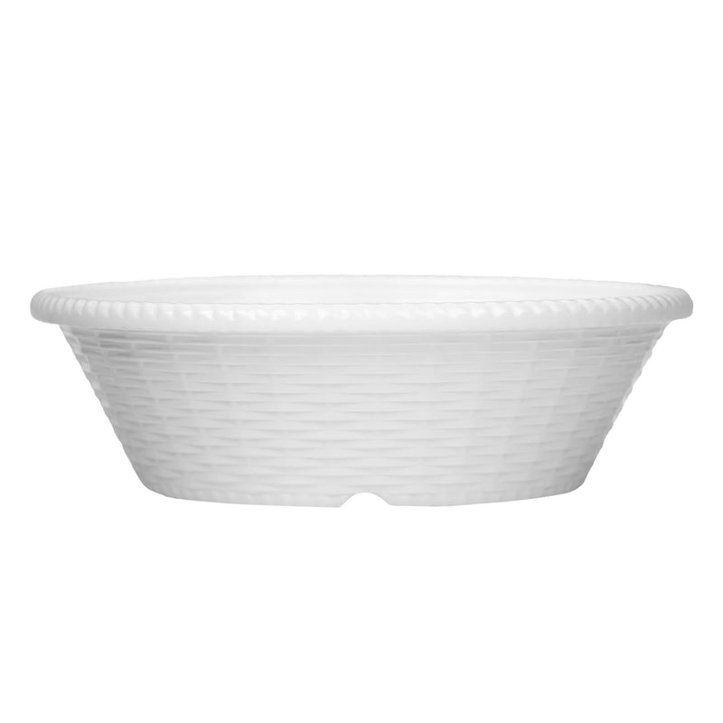 VERONA MELAMINE ROUND BASKET 23 CM, WHITE COLOR