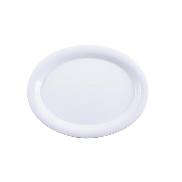 VERONA MELAMINE OVAL PLATTER 34 CM, WHITE COLOR