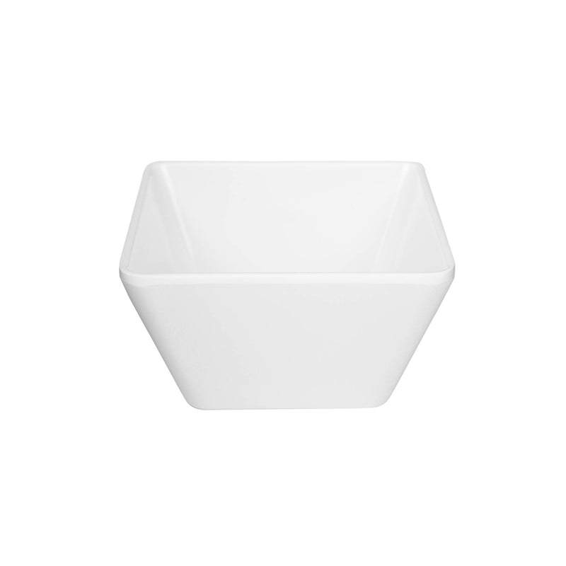 VERONA MELAMINE CANON SQUARE BOWL 13 CM, WHITE COLOR