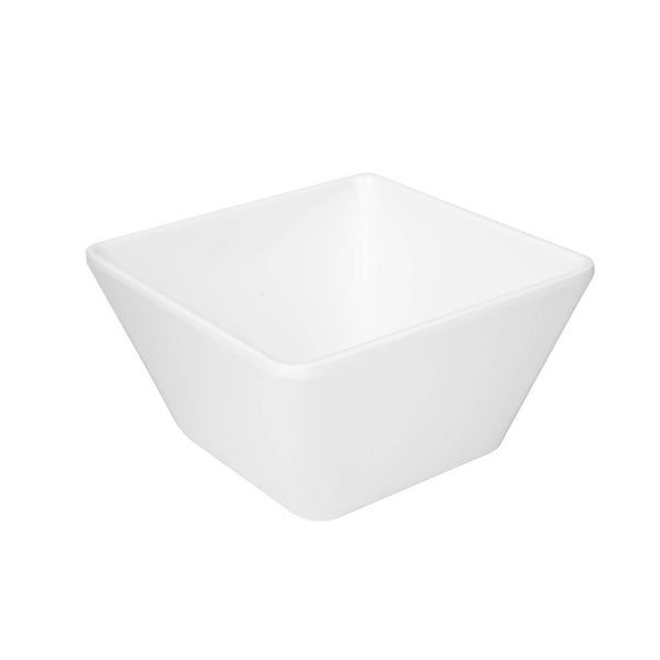 VERONA MELAMINE CANON SQUARE BOWL 13 CM, WHITE COLOR