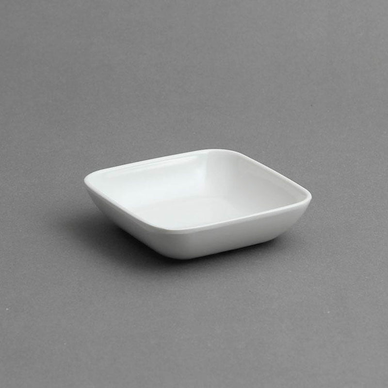 VERONA MELAMINE SQUARE SAUCE DISH 10 CM, WHITE COLOR