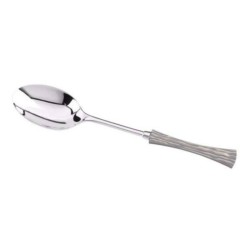 REGENT ONDA STAINLESS STEEL CHROME PLATED SALAD SPOON, SILVER COLOR